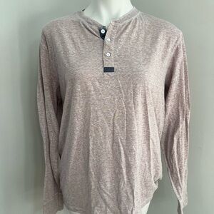 Paper Denim & Cloth Gray and Pink Long Sleeve Tee